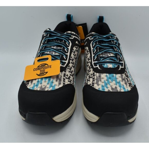 Ariat Womens Size 10 Outpace CT Comp Toe Turquoise Aztec EH Safety Shoes - Picture 8 of 13
